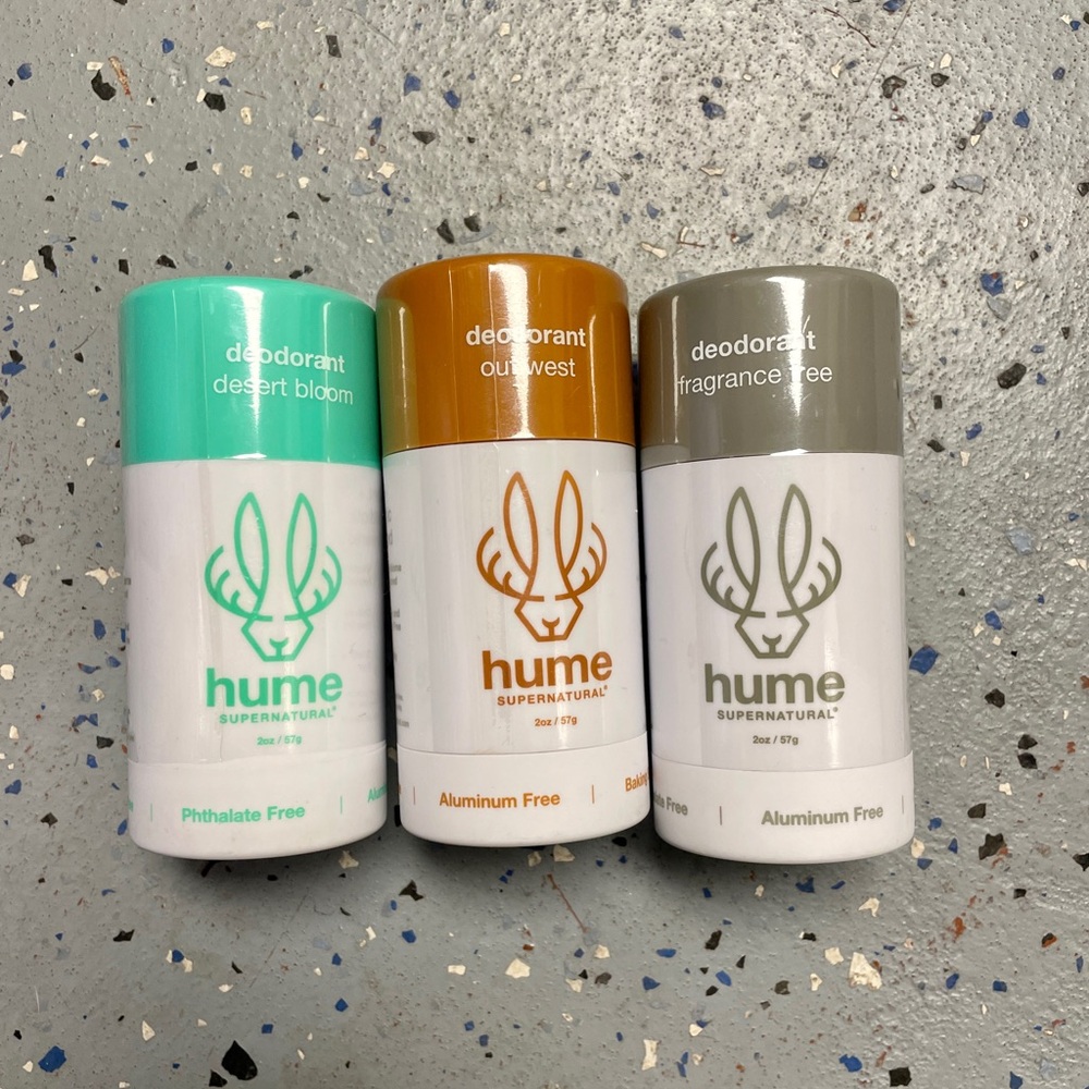 $24 Bundle Hume Deodorants NIB Outwest, Desert Bloom, Frangrance Free